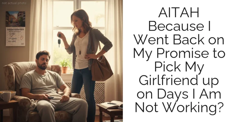 AITAH Because I Went Back on My Promise to Pick My Girlfriend up on Days I Am Not Working?
