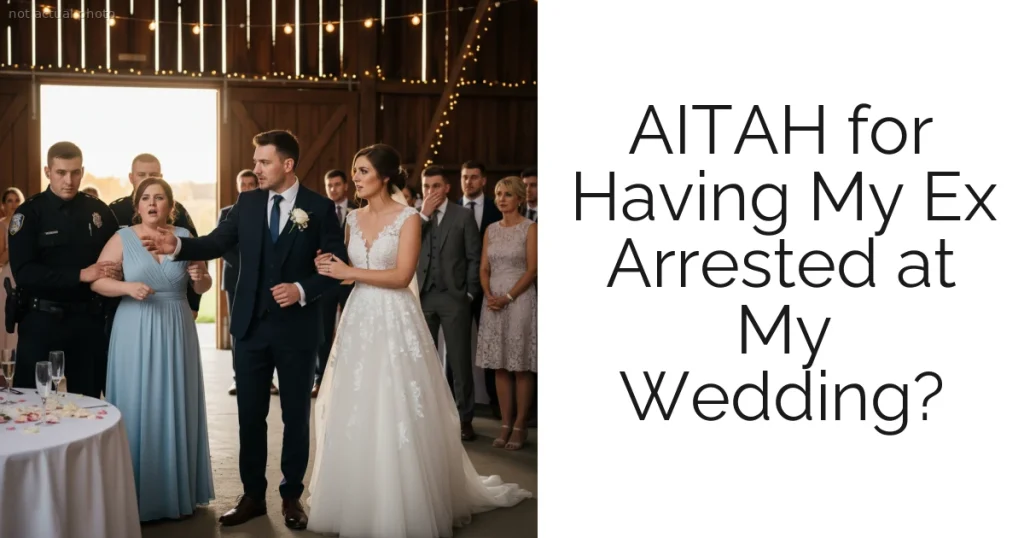 AITAH for Having My Ex Arrested at My Wedding?
