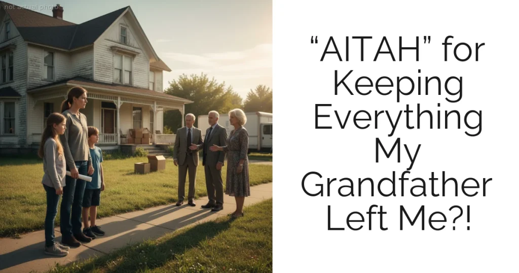 “AITAH” for Keeping Everything My Grandfather Left Me?!