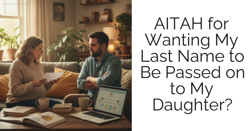 AITAH for Wanting My Last Name to Be Passed on to My Daughter?