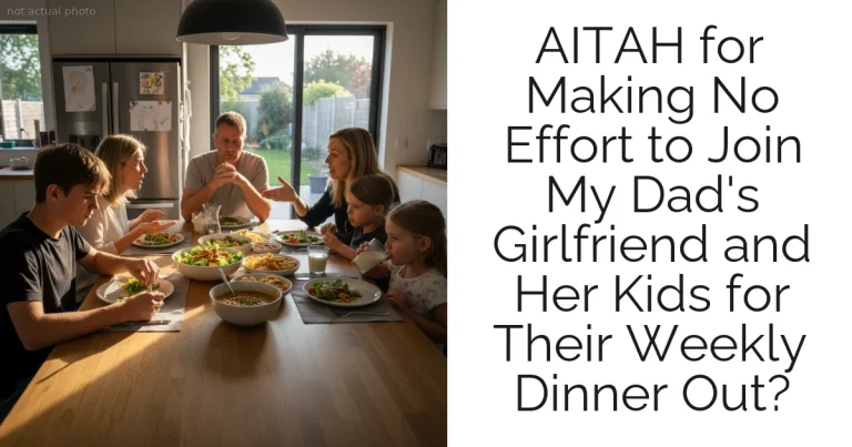 AITAH for Making No Effort to Join My Dad's Girlfriend and Her Kids for Their Weekly Dinner Out?