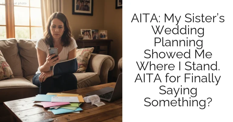 AITA: My Sister’s Wedding Planning Showed Me Where I Stand. AITA for Finally Saying Something?