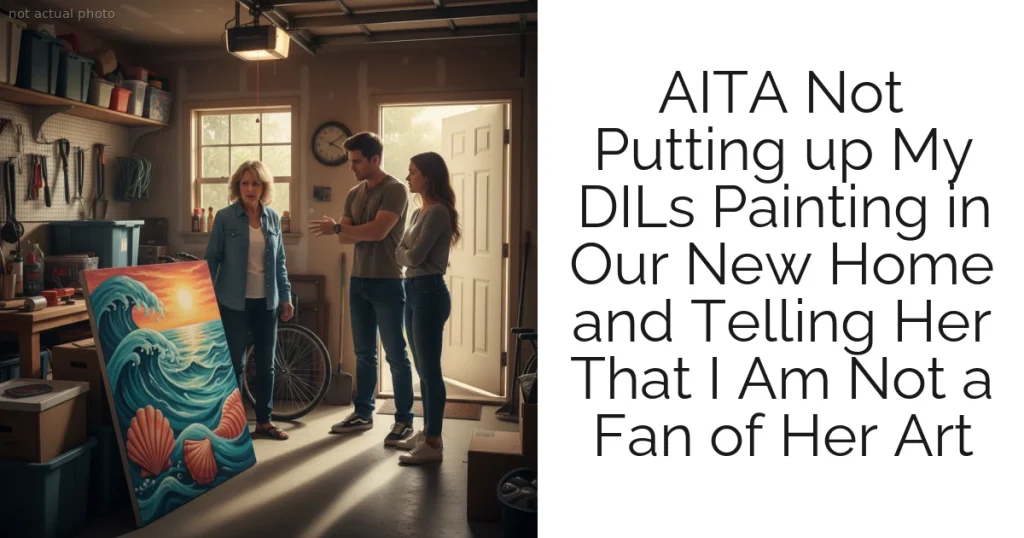 AITA Not Putting up My DILs Painting in Our New Home and Telling Her That I Am Not a Fan of Her Art