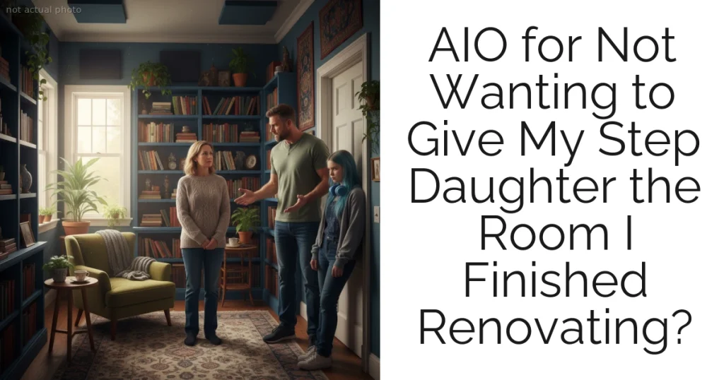 AIO for Not Wanting to Give My Step Daughter the Room I Finished Renovating?