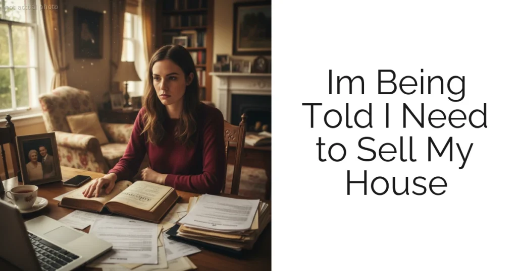 Im Being Told I Need to Sell My House
