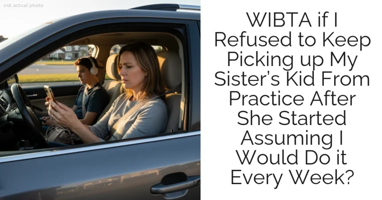 WIBTA if I Refused to Keep Picking up My Sister’s Kid From Practice After She Started Assuming I Would Do it Every Week?