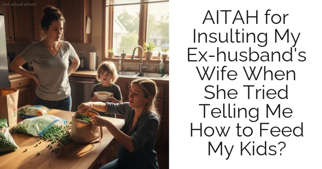 AITAH for Insulting My Ex-husband's Wife When She Tried Telling Me How to Feed My Kids?