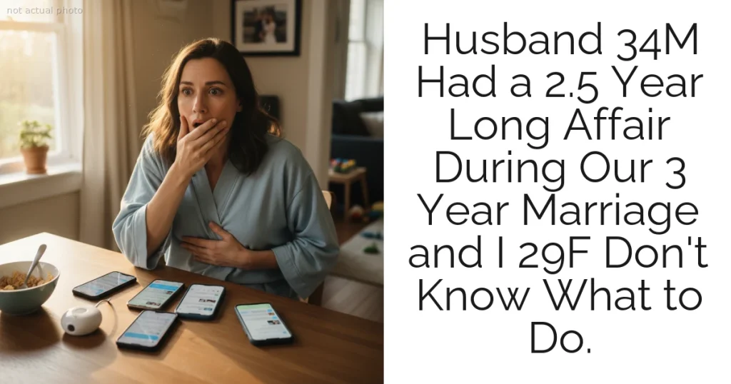Husband 34M Had a 2.5 Year Long Affair During Our 3 Year Marriage and I 29F Don't Know What to Do.