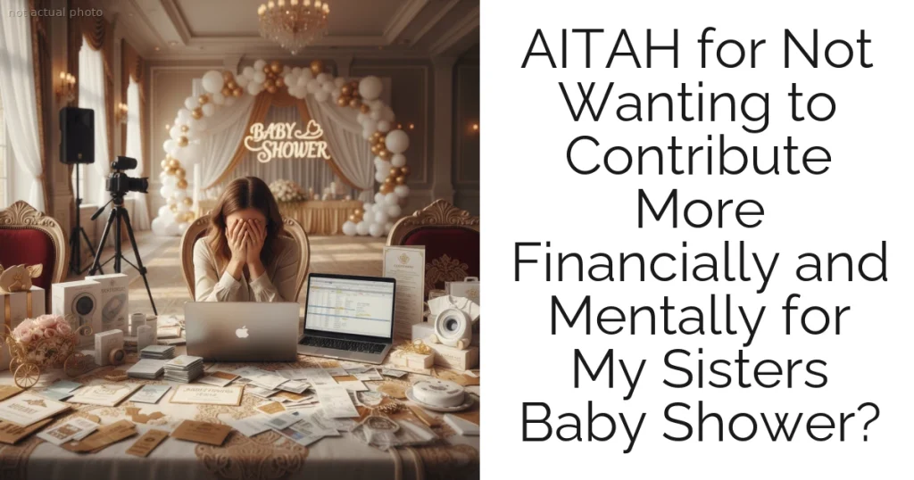 AITAH for Not Wanting to Contribute More Financially and Mentally for My Sisters Baby Shower?