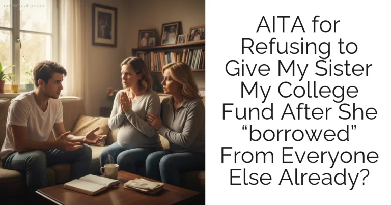 AITA for Refusing to Give My Sister My College Fund After She “borrowed” From Everyone Else Already?