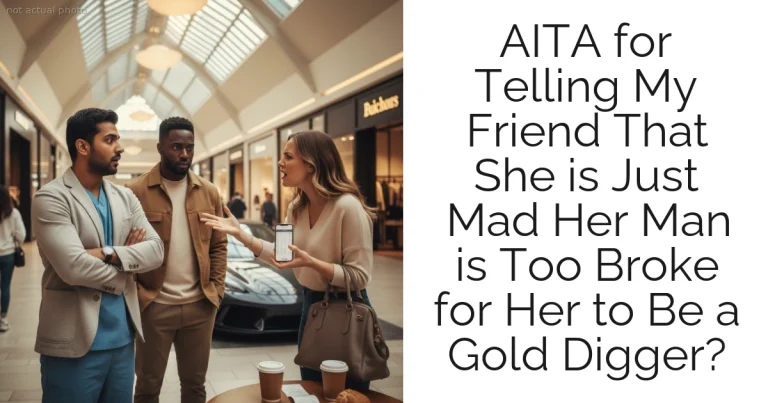 AITA for Telling My Friend That She is Just Mad Her Man is Too Broke for Her to Be a Gold Digger?