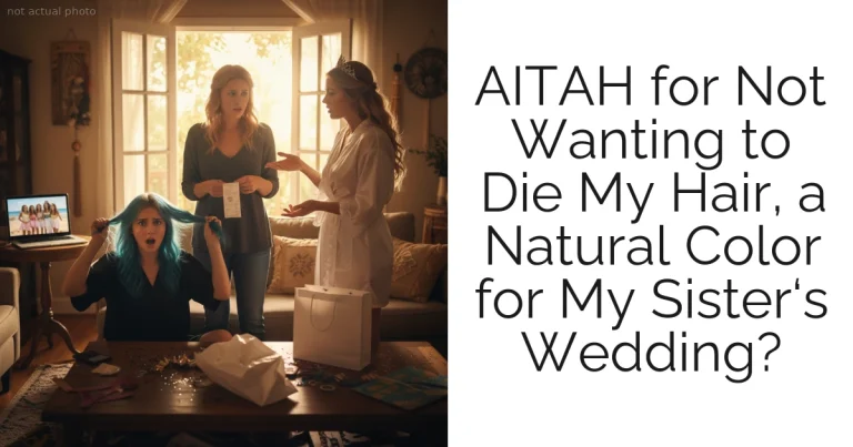 AITAH for Not Wanting to Die My Hair, a Natural Color for My Sister‘s Wedding?