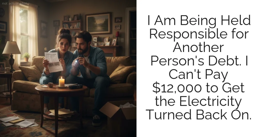 I Am Being Held Responsible for Another Person's Debt. I Can't Pay $12,000 to Get the Electricity Turned Back On.