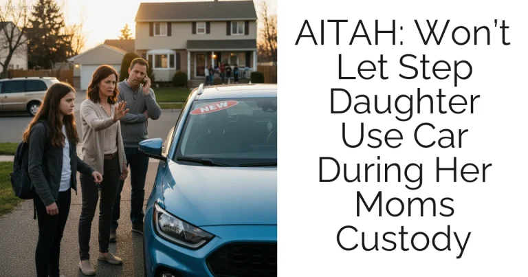 AITAH: Won’t Let Step Daughter Use Car During Her Moms Custody