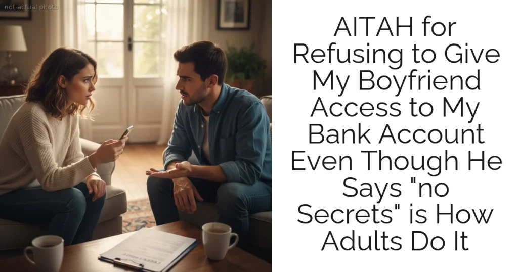 AITAH for Refusing to Give My Boyfriend Access to My Bank Account Even Though He Says "no Secrets" is How Adults Do It