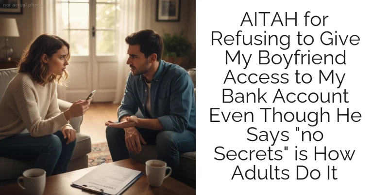 AITAH for Refusing to Give My Boyfriend Access to My Bank Account Even Though He Says "no Secrets" is How Adults Do It