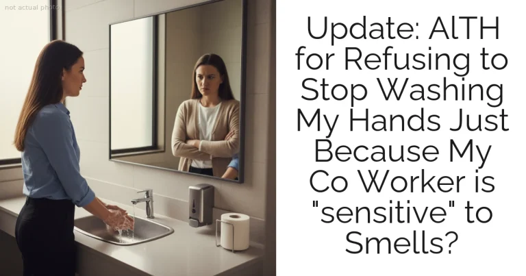 Update: AlTH for Refusing to Stop Washing My Hands Just Because My Co Worker is "sensitive" to Smells?