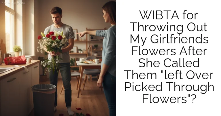 WIBTA for Throwing Out My Girlfriends Flowers After She Called Them "left Over Picked Through Flowers"?