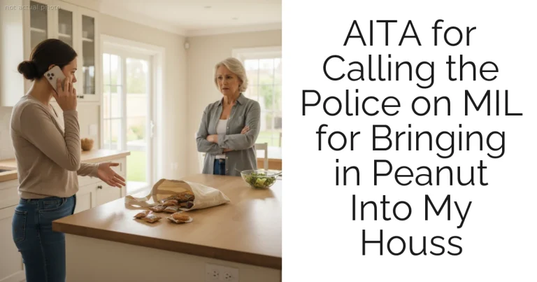 AITA for Calling the Police on MIL for Bringing in Peanut Into My Houss