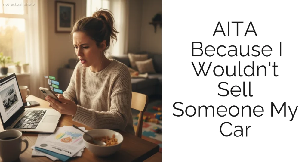 AITA Because I Wouldn't Sell Someone My Car
