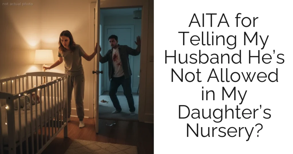 AITA for Telling My Husband He’s Not Allowed in My Daughter’s Nursery?