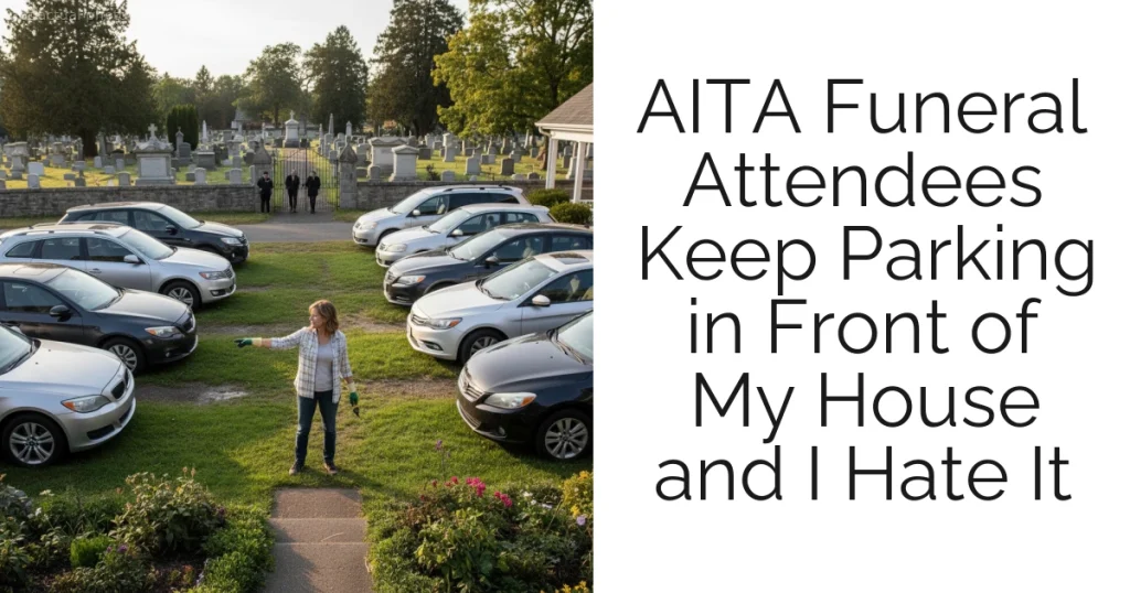 AITA Funeral Attendees Keep Parking in Front of My House and I Hate It