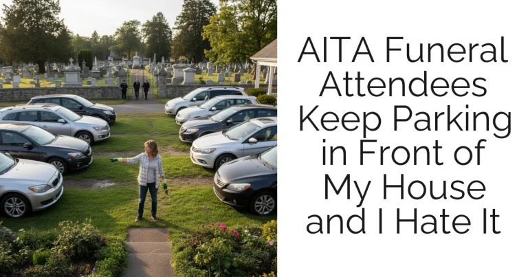 AITA Funeral Attendees Keep Parking in Front of My House and I Hate It
