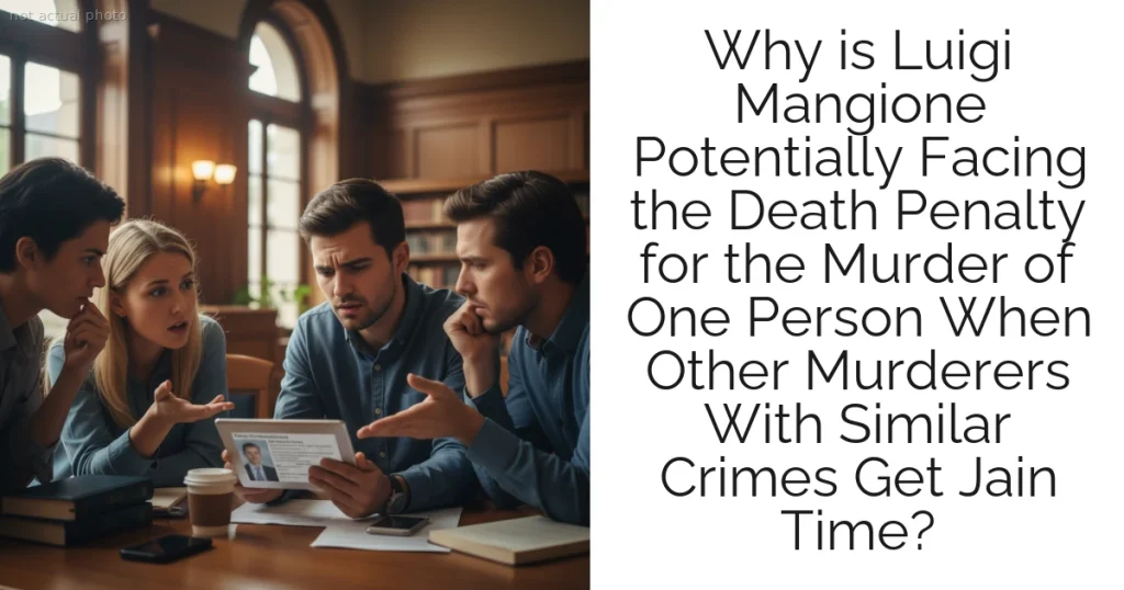 Why is Luigi Mangione Potentially Facing the Death Penalty for the Murder of One Person When Other Murderers With Similar Crimes Get Jain Time?