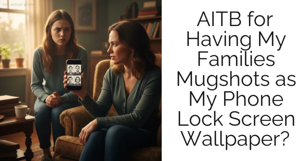 AITB for Having My Families Mugshots as My Phone Lock Screen Wallpaper?