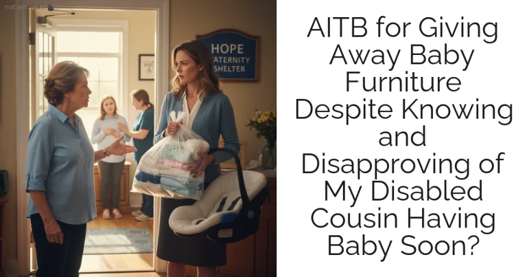 AITB for Giving Away Baby Furniture Despite Knowing and Disapproving of My Disabled Cousin Having Baby Soon?