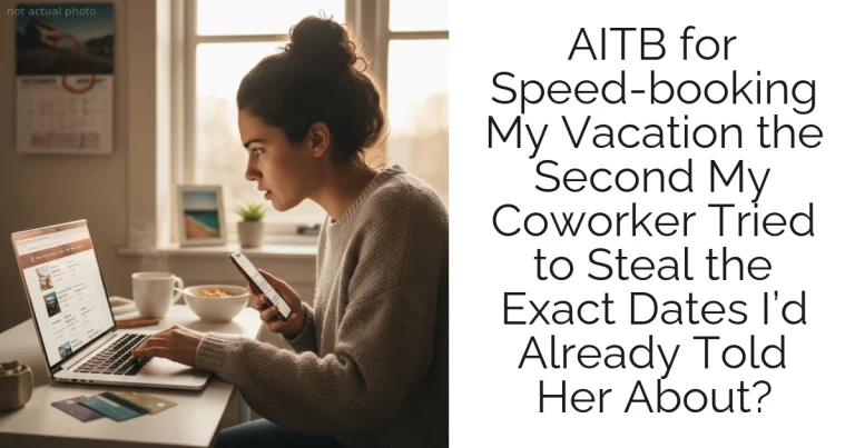 AITB for Speed-booking My Vacation the Second My Coworker Tried to Steal the Exact Dates I’d Already Told Her About?