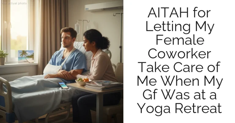 AITAH for Letting My Female Coworker Take Care of Me When My Gf Was at a Yoga Retreat