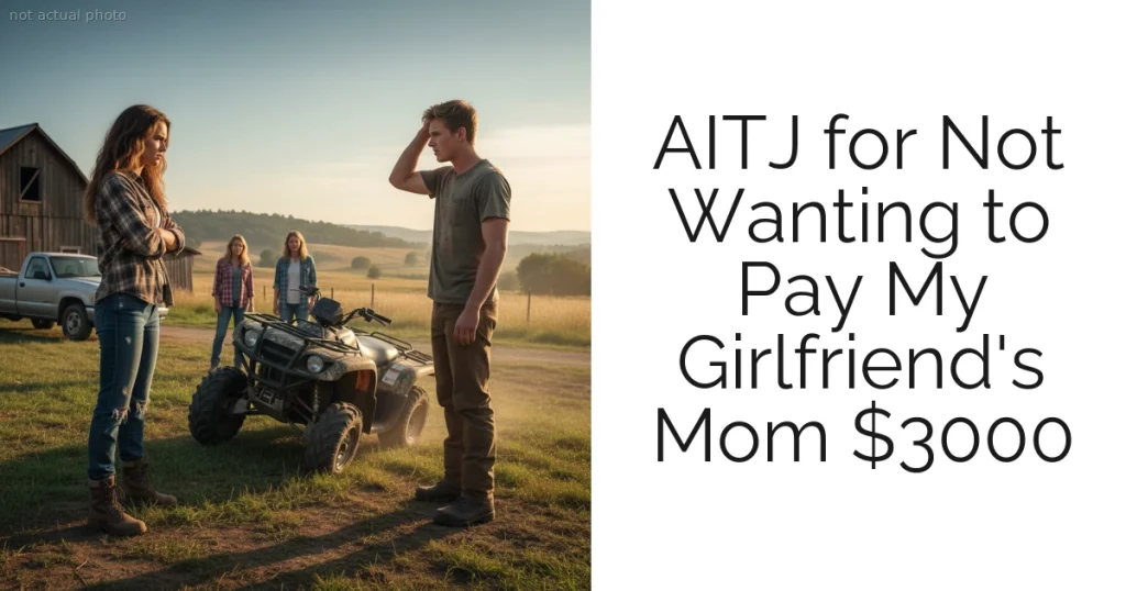 AITJ for Not Wanting to Pay My Girlfriend's Mom $3000