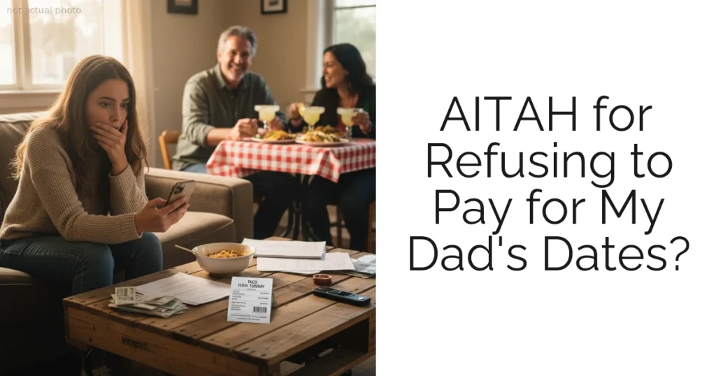AITAH for Refusing to Pay for My Dad's Dates?