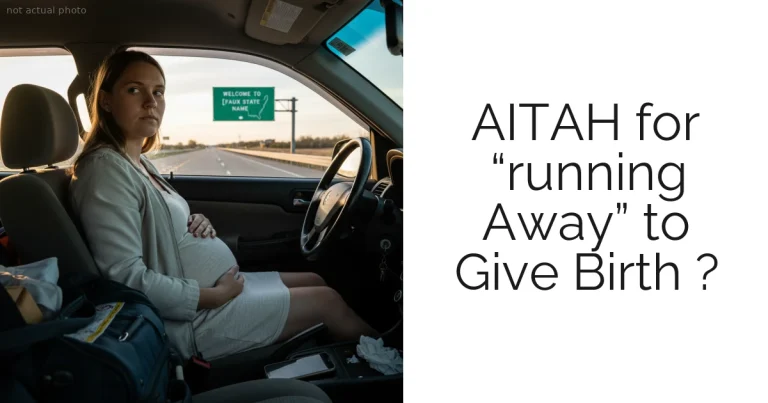 AITAH for “running Away” to Give Birth ?