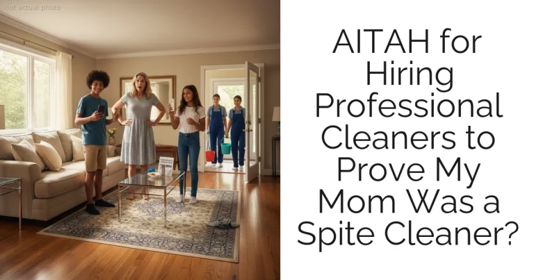 AITAH for Hiring Professional Cleaners to Prove My Mom Was a Spite Cleaner?