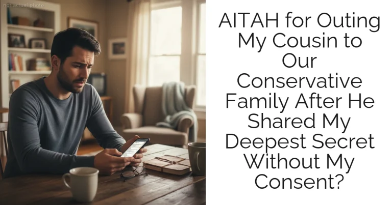 AITAH for Outing My Cousin to Our Conservative Family After He Shared My Deepest Secret Without My Consent?