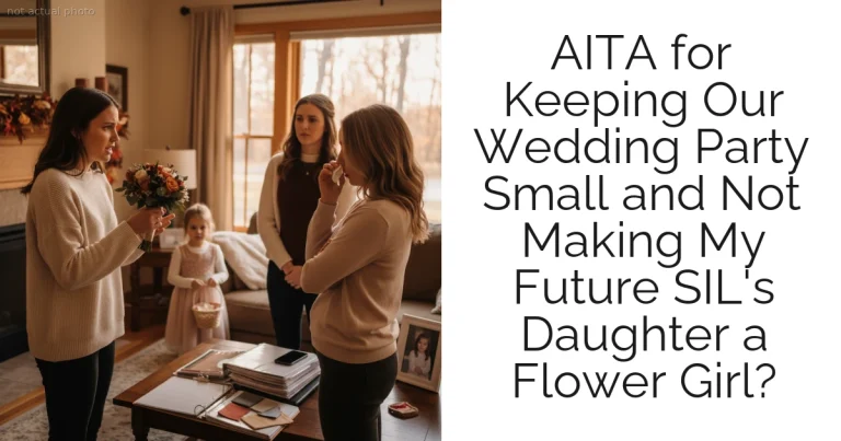 AITA for Keeping Our Wedding Party Small and Not Making My Future SIL's Daughter a Flower Girl?