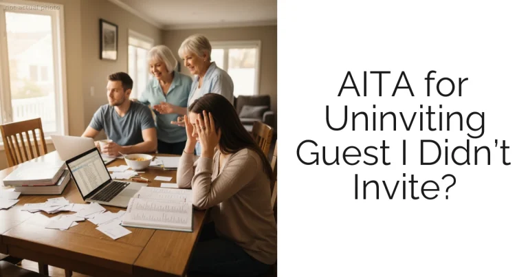 AITA for Uninviting Guest I Didn’t Invite?