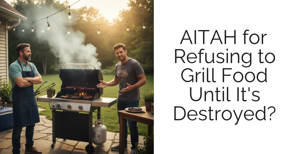 AITAH for Refusing to Grill Food Until It's Destroyed?