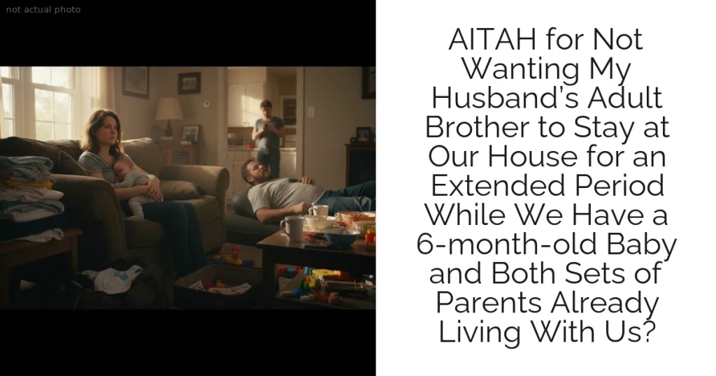 AITAH for Not Wanting My Husband’s Adult Brother to Stay at Our House for an Extended Period While We Have a 6-month-old Baby and Both Sets of Parents Already Living With Us?