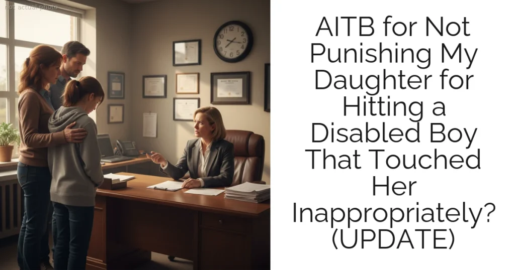 AITB for Not Punishing My Daughter for Hitting a Disabled Boy That Touched Her Inappropriately? (UPDATE)