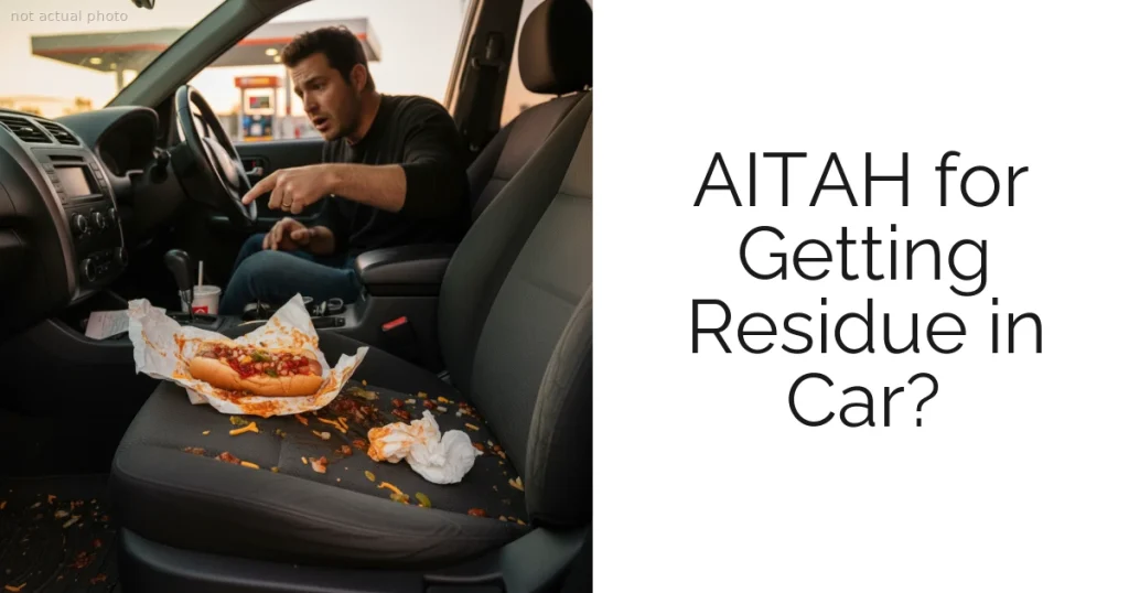 AITAH for Getting Residue in Car?