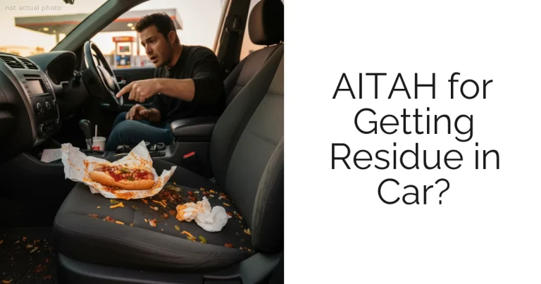 AITAH for Getting Residue in Car?