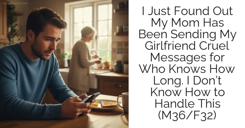 I Just Found Out My Mom Has Been Sending My Girlfriend Cruel Messages for Who Knows How Long. I Don’t Know How to Handle This (M36/F32)