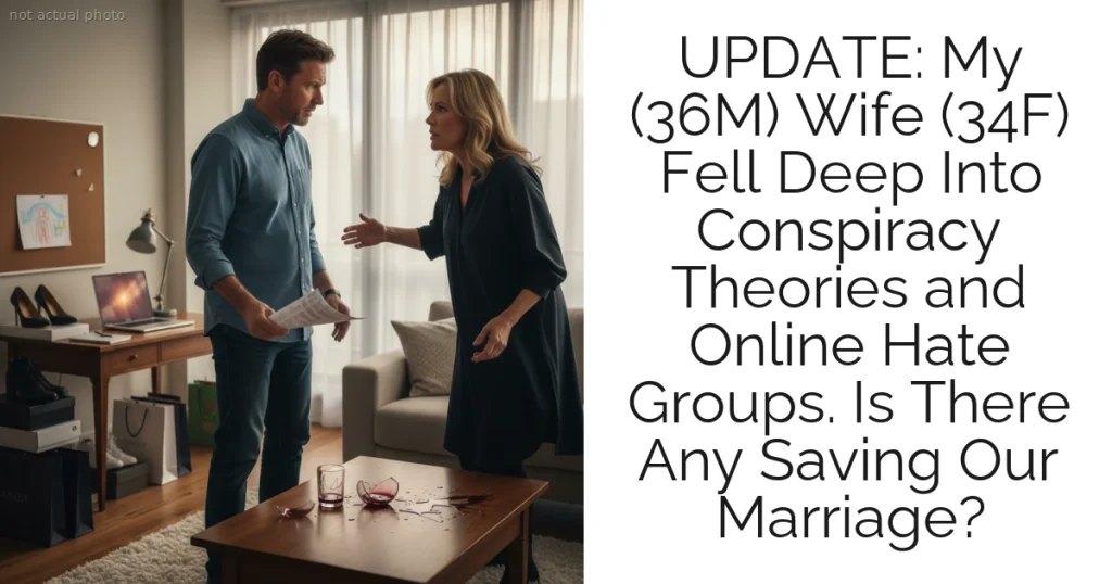 UPDATE: My (36M) Wife (34F) Fell Deep Into Conspiracy Theories and Online Hate Groups. Is There Any Saving Our Marriage?
