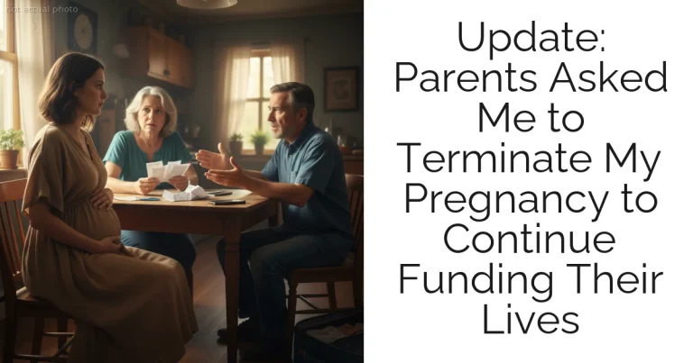 Update: Parents Asked Me to Terminate My Pregnancy to Continue Funding Their Lives