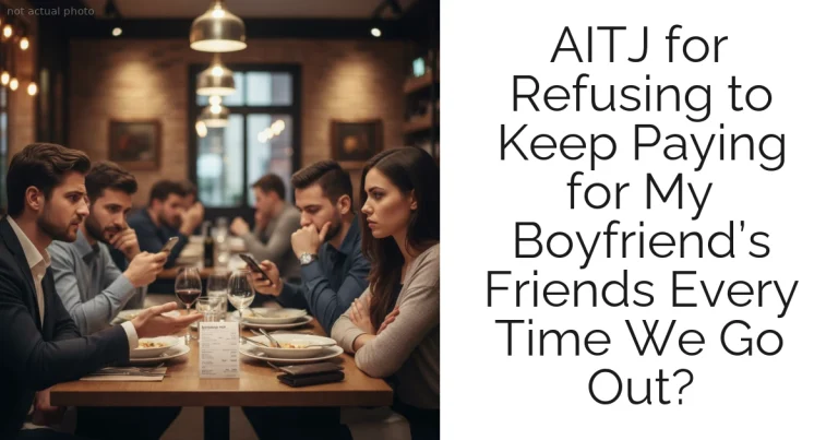 AITJ for Refusing to Keep Paying for My Boyfriend’s Friends Every Time We Go Out?