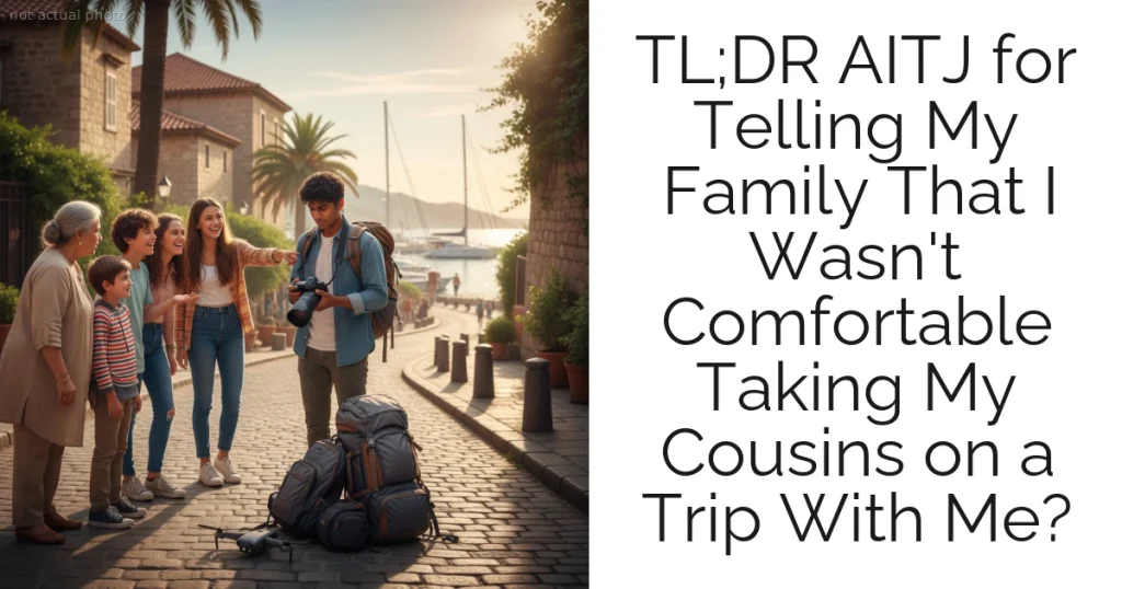 TL;DR AITJ for Telling My Family That I Wasn't Comfortable Taking My Cousins on a Trip With Me?