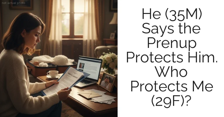 He (35M) Says the Prenup Protects Him. Who Protects Me (29F)?